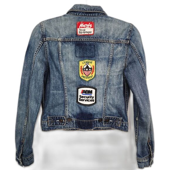 Talley HTF Patch Denim Jacket Size S NWOT - Picture 2 of 11